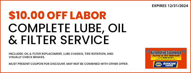 $10.00 Off Lube, Oil and Filter Service